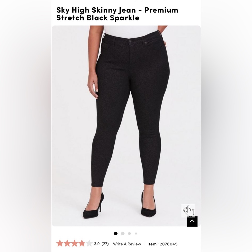 Sky High Skinny Jean - Premium Stretch Black Sparkle